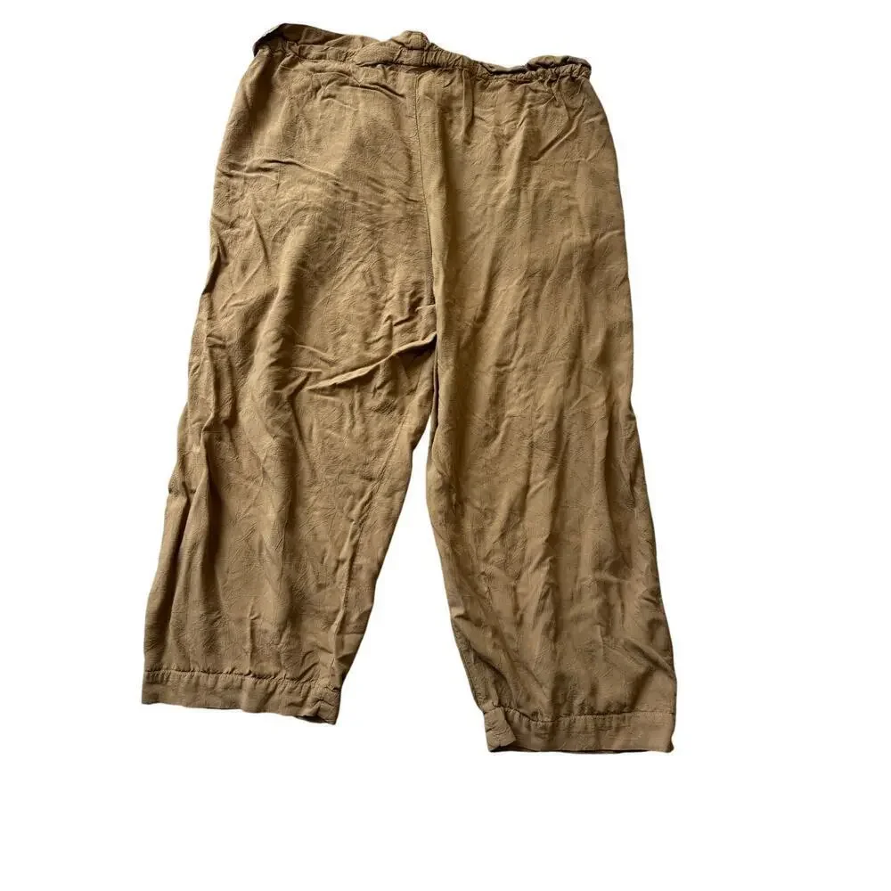VINTAGE JAMS WORLD Bloomer Capri/Cropped khaki/tan pants, size women's Large